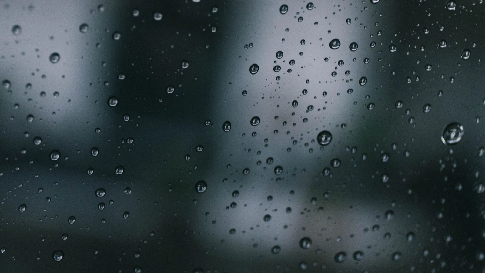 Water droplets on window glass